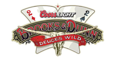 Tour Logo & Brand image for one of Country Rock’s most popular bands sponsored by Coors Light and featuring Brooks & Dunn’s iconic ‘steer skull symbol’.