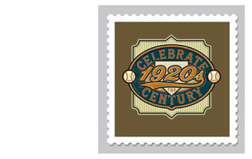 Design & Illustration for the USPS Celebrate The Century Stamp Book - 1920’s. Representing the Great American Pastime of the decade.
