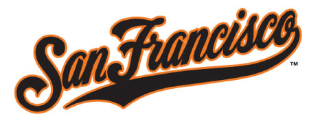 This handlettered team script logo was designed for The San Francisco Giants Baseball Organization. It has become somewhat of an icon and still used on batting jerseys and warm up jackets.