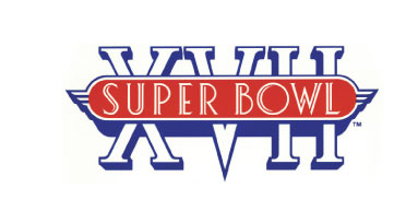 Super Bowl 17 was held at the Famous Rose Bowl Stadium in January 1983. Prior to theme oriented Super Bowl logos perhaps this started the trend by mirroring the classic art deco structure of the venue. This all-contained design was intentionally conceived in order to work well for the many merchandising items that supported this event.
